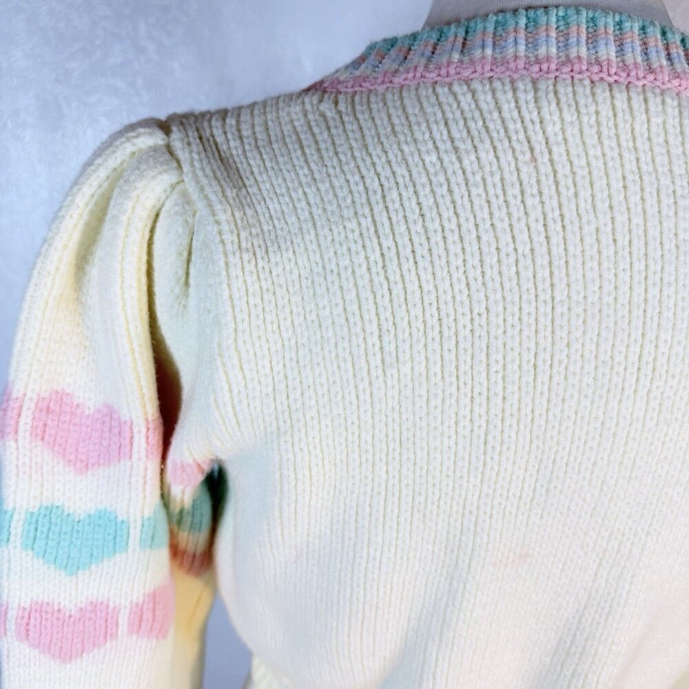 LoveShackFancy sz S Buena Heart Cropped Cardigan READ - Picture 13 of 16